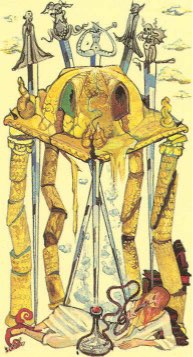 Tarotkaart 'Vijf van Zwaarden'