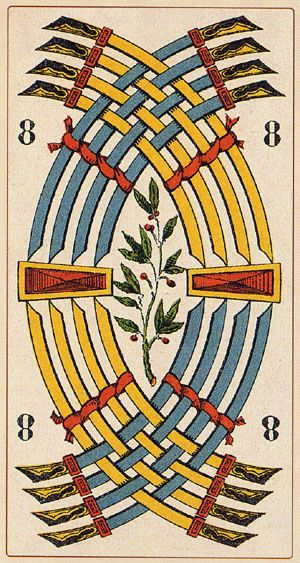 Tarotkaart 'Acht van Zwaarden'