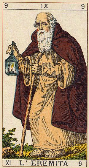 Tarotkaart 'De Kluizenaar'