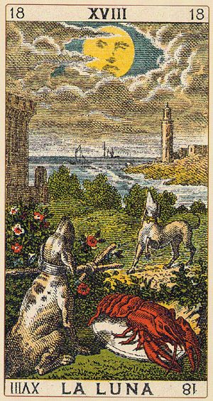 Tarotkaart 'De Maan'