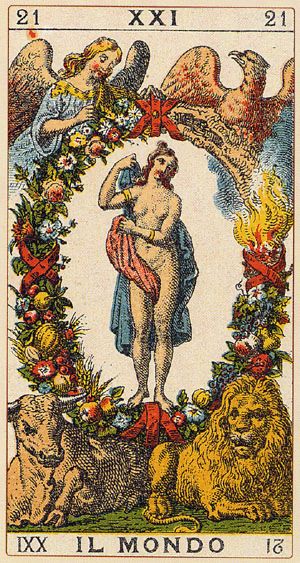 Tarotkaart 'De Wereld'