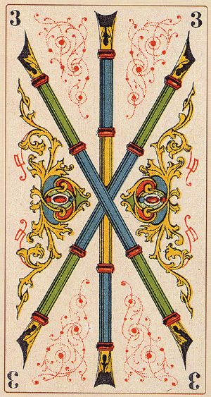 Tarotkaart 'Drie van Staven'
