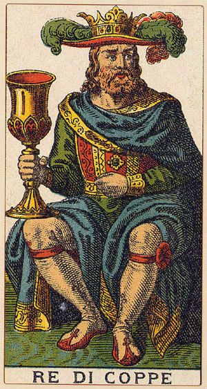 Tarotkaart 'Koning van Kelken'