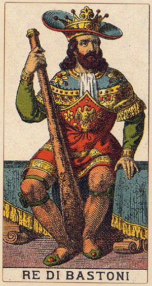 Tarotkaart 'Koning van Staven'