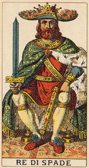 Tarotkaart 'Koning van Zwaarden'