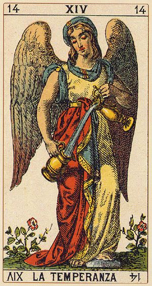 Tarotkaart 'Matigheid'