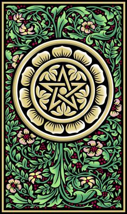 Tarotkaart 'Aas van Pentagrammen'