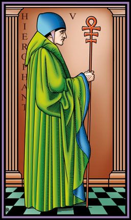 Tarotkaart 'De Hierofant'
