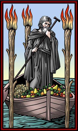 Tarotkaart 'Drie van Staven'