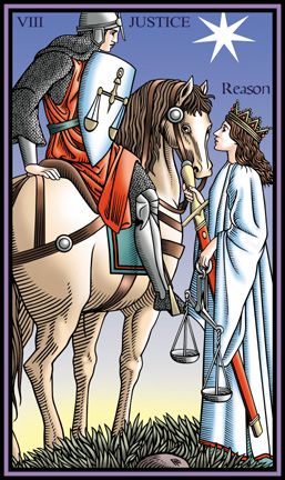 Tarotkaart 'Gerechtigheid'