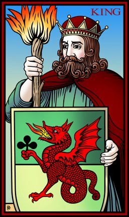 Tarotkaart 'Koning van Staven'