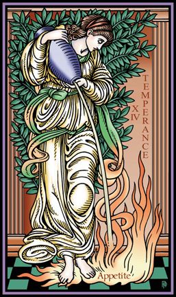 Tarotkaart 'Matigheid'