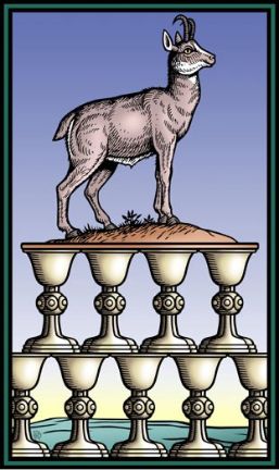 Tarotkaart 'Negen van Kelken'