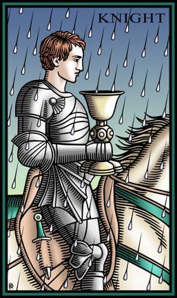 Tarotkaart 'Ridder van Kelken'