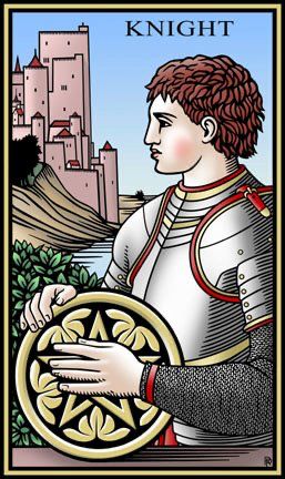 Tarotkaart 'Ridder van Pentagrammen'