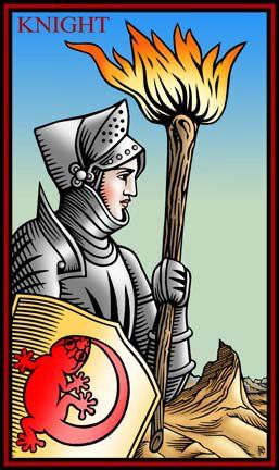 Tarotkaart 'Ridder van Staven'