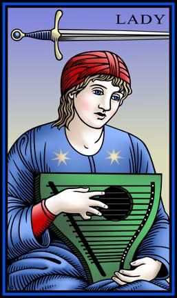 Tarotkaart 'Schildknaap van Zwaarden'