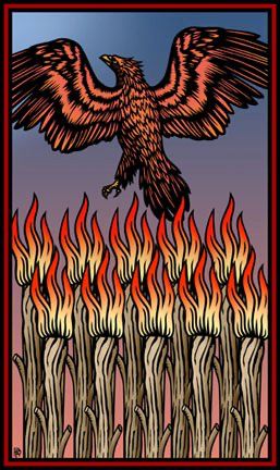 Tarotkaart 'Tien van Staven'