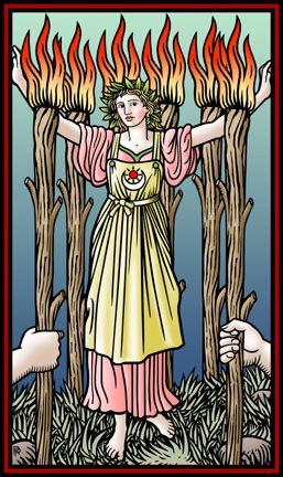 Tarotkaart 'Zes van Staven'