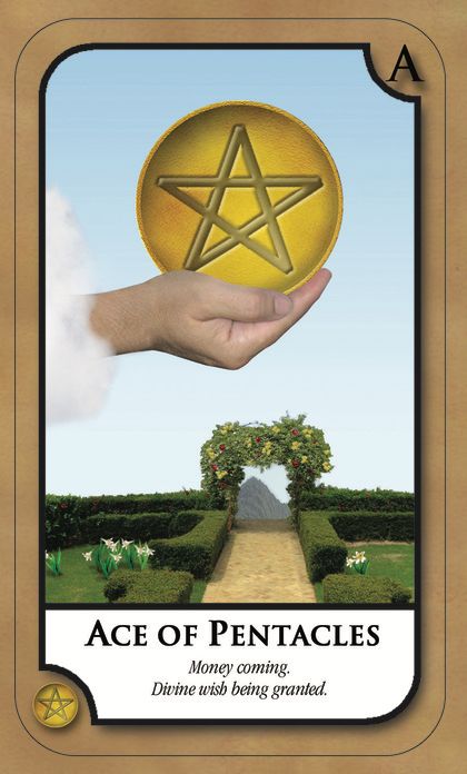 Tarotkaart 'Aas van Pentagrammen'