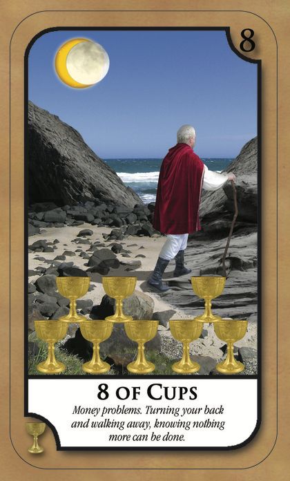 Tarotkaart 'Acht van Kelken'