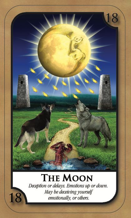 Tarotkaart 'De Maan'