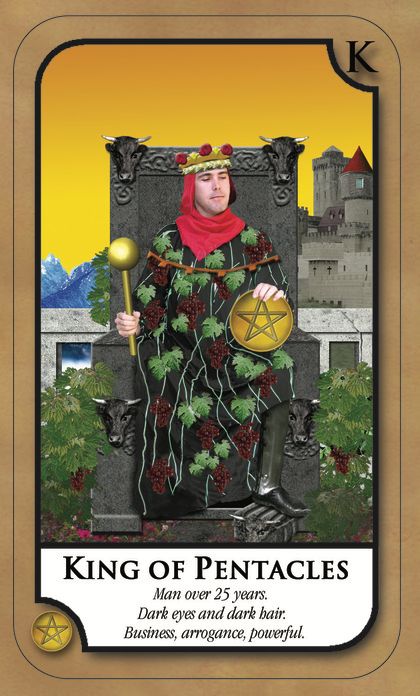 Tarotkaart 'Koning van Pentagrammen'