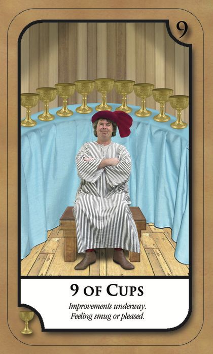Tarotkaart 'Negen van Kelken'