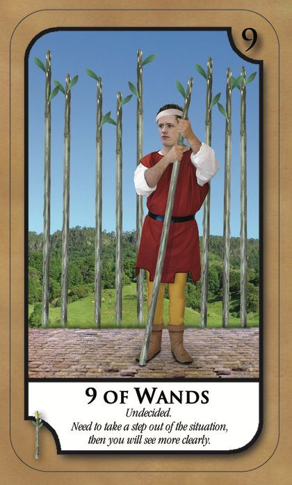 Tarotkaart 'Negen van Staven'