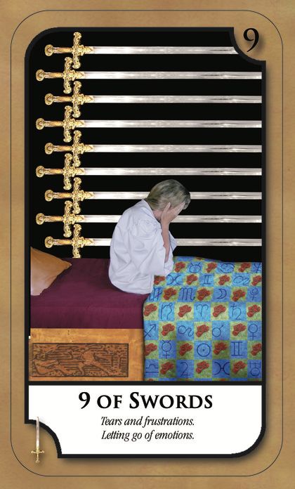 Tarotkaart 'Negen van Zwaarden'