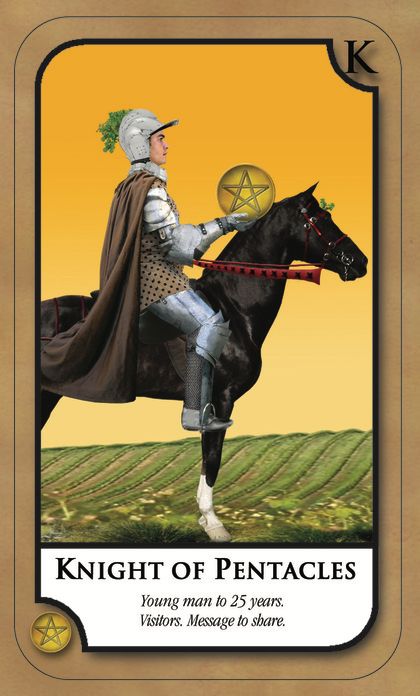 Tarotkaart 'Ridder van Pentagrammen'