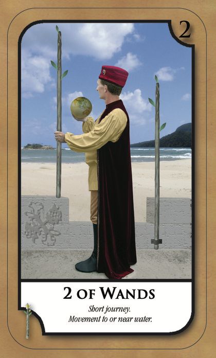 Tarotkaart 'Twee van Staven'