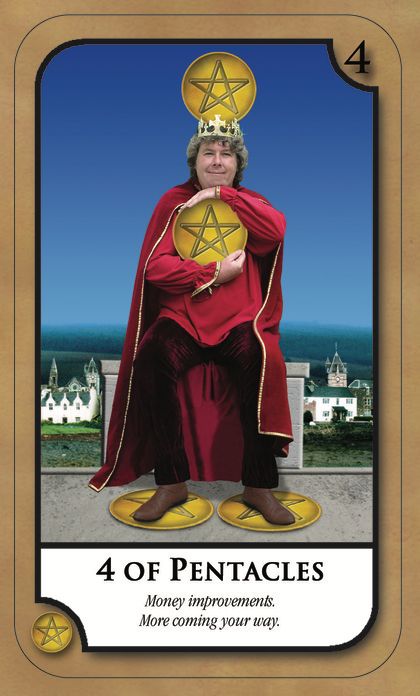 Tarotkaart 'Vier van Pentagrammen'