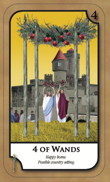 Tarotkaart 'Vier van Staven'