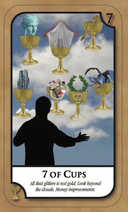 Tarotkaart 'Zeven van Kelken'