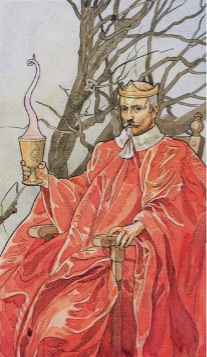 Tarotkaart 'Koning van Kelken'