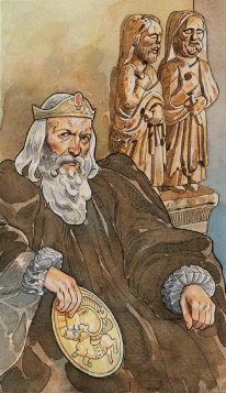 Tarotkaart 'Koning van Pentagrammen'