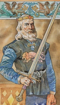 Tarotkaart 'Koning van Zwaarden'