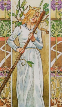 Tarotkaart 'Koningin van Staven'