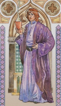 Tarotkaart 'Schildknaap van Kelken'