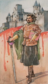 Tarotkaart 'Schildknaap van Zwaarden'