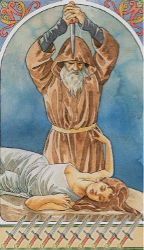 Tarotkaart 'Tien van Zwaarden'