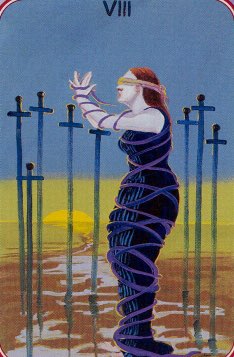 Tarotkaart 'Acht van Zwaarden'