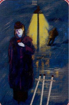 Tarotkaart 'Drie van Zwaarden'