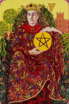 Tarotkaart 'Koning van Pentagrammen'