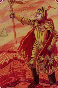 Tarotkaart 'Ridder van Staven'