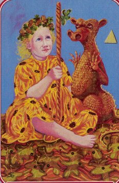 Tarotkaart 'Schildknaap van Staven'