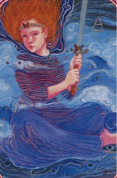 Tarotkaart 'Schildknaap van Zwaarden'