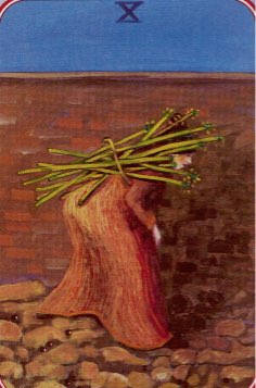 Tarotkaart 'Tien van Staven'