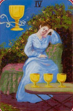 Tarotkaart 'Vier van Kelken'